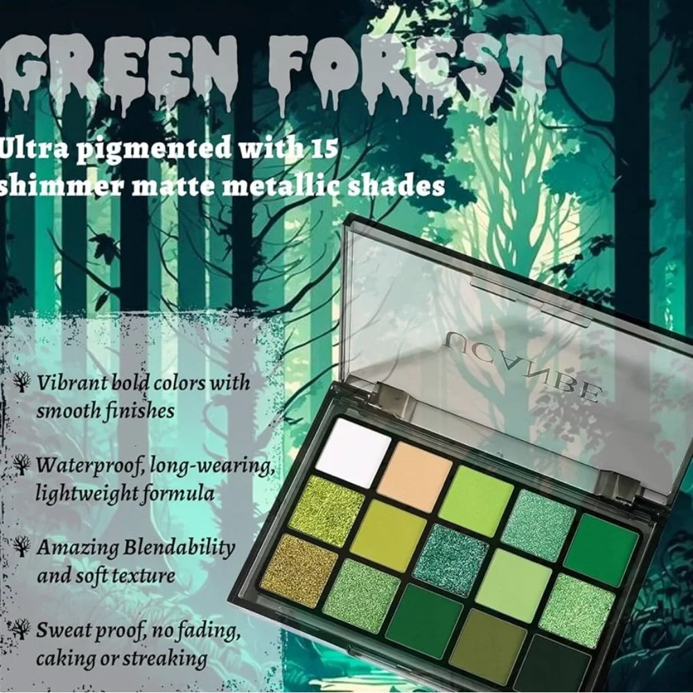 Green Eyeshadow Palette Set For HALLOWEEN OR EVERYDAY LOOKS ! NEW